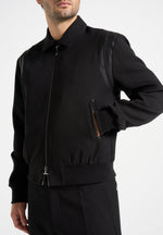 Denis - Tailored Varsity Jacket - Black