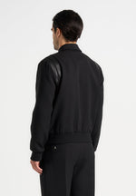 Denis - Tailored Varsity Jacket - Black