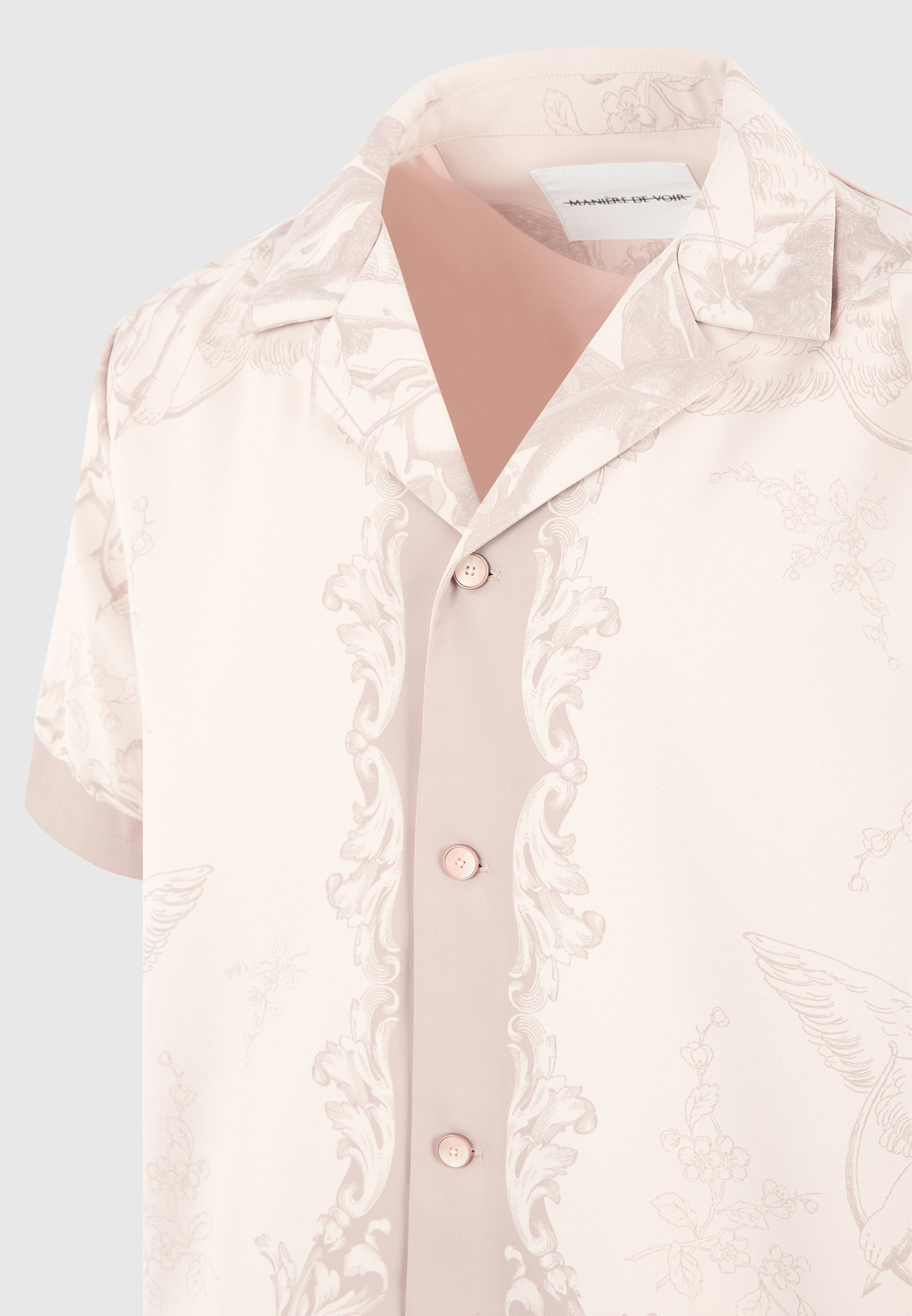 Marc - Signature Baroque Resort Shirt - Cream/Beige