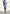 Asymmetric Drape Midaxi Skirt - Blue