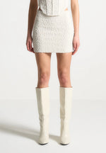 Boucle Mini Skirt - Off White