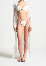 Eiffel Ruched Bikini Top - Off White