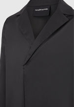 Alban - Satin Double Breasted Shirt - Black