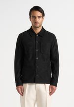 Thomas - Suede Long Sleeve Shirt - Black