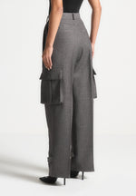 textured-tailored-pleated-cargo-trousers-grey-marl