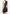 Asymmetric Knit Mini Dress - Black Marl