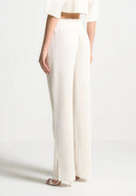 Lila - Pleated Trousers - Off White