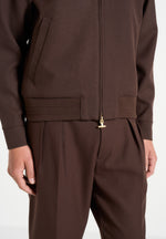 Sami - Tailored Bomber Jacket - Brown