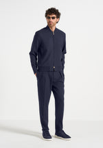 Sami - Tailored Bomber Jacket - Navy