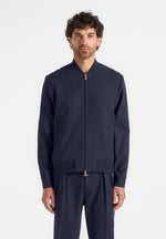Sami - Tailored Bomber Jacket - Navy
