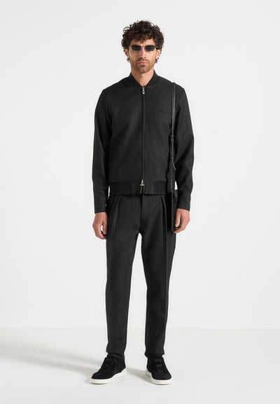 Sami - Tailored Bomber Jacket - Black