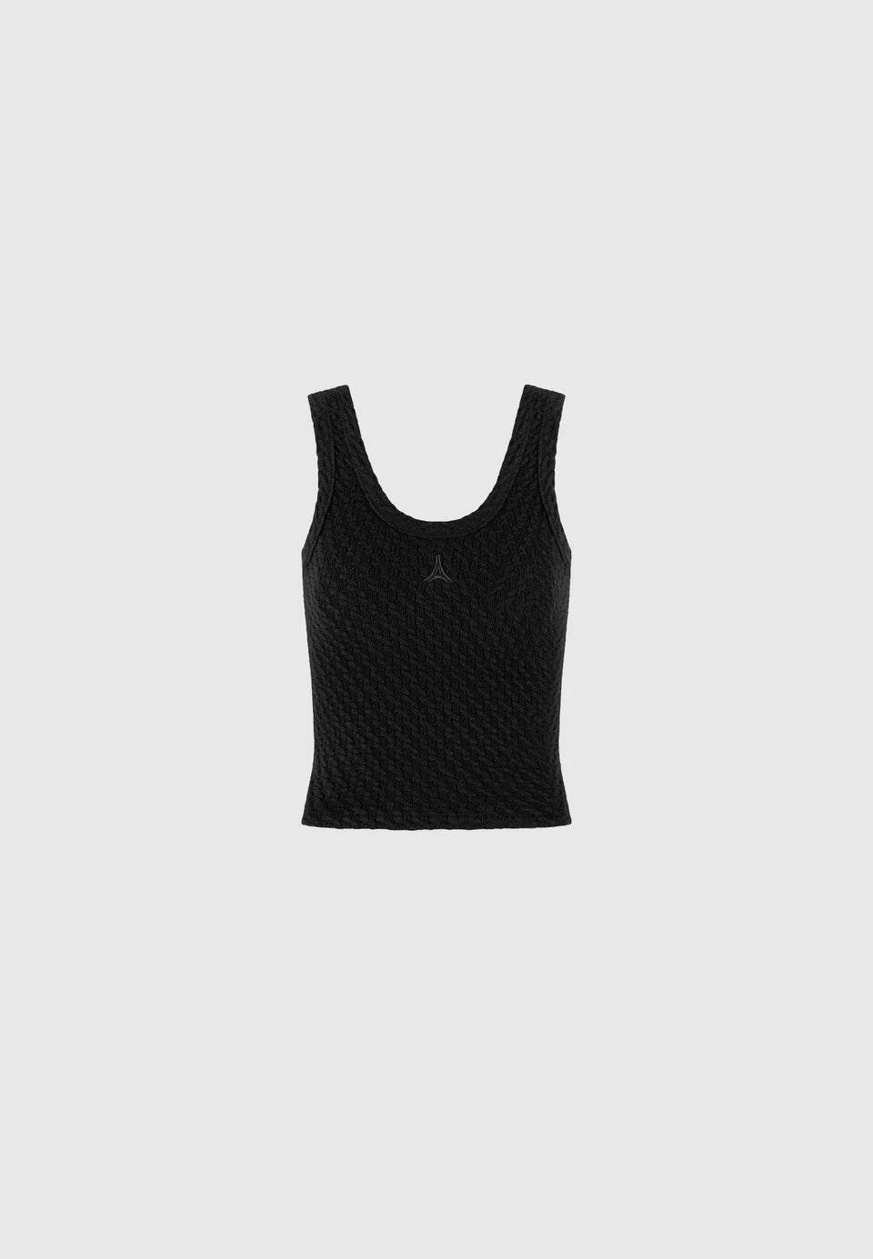 Pearl - Eiffel Knitted Tank Top - Black