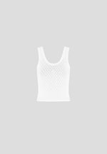 Pearl - Eiffel Knitted Tank Top - White