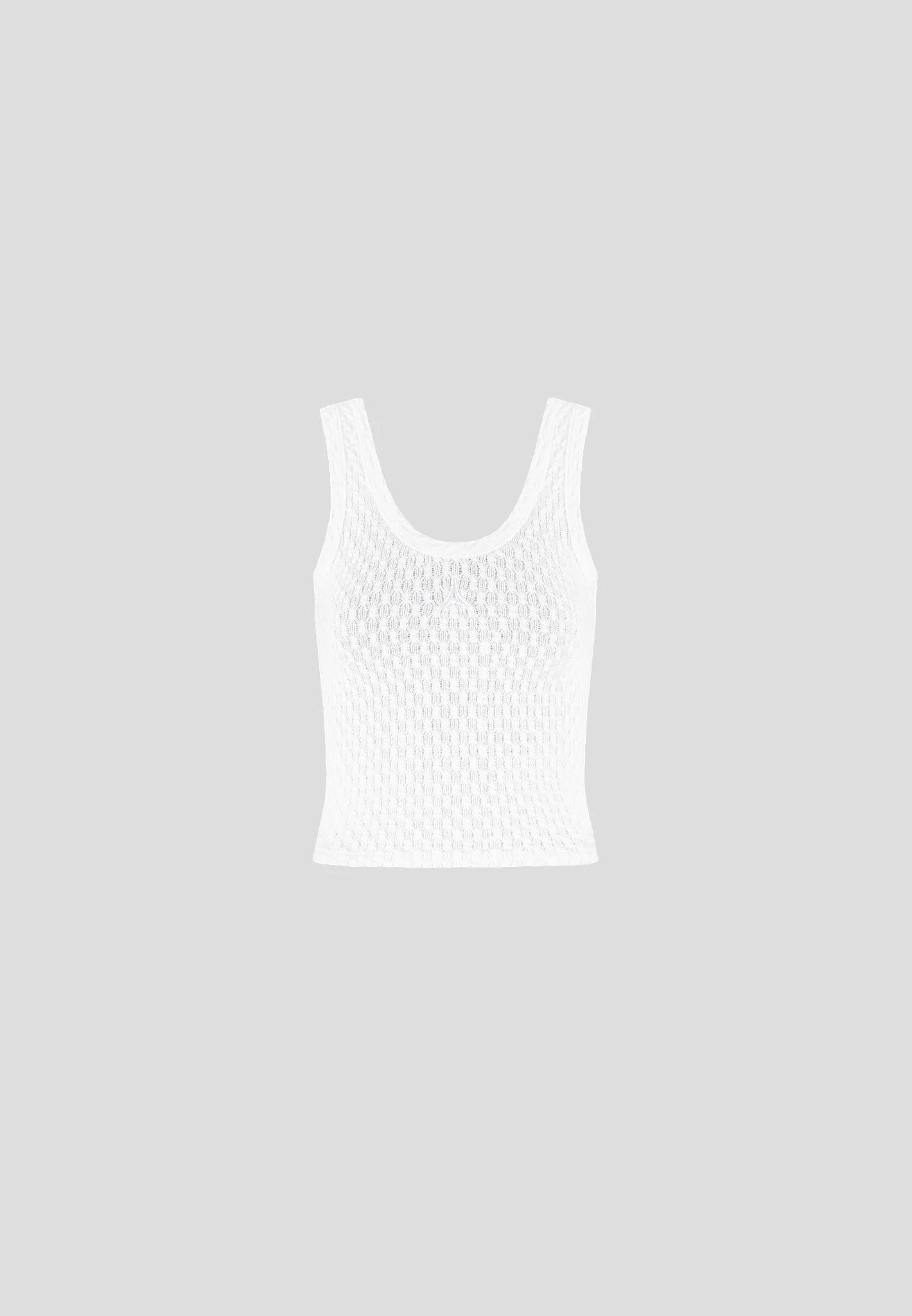 Pearl - Eiffel Knitted Tank Top - White