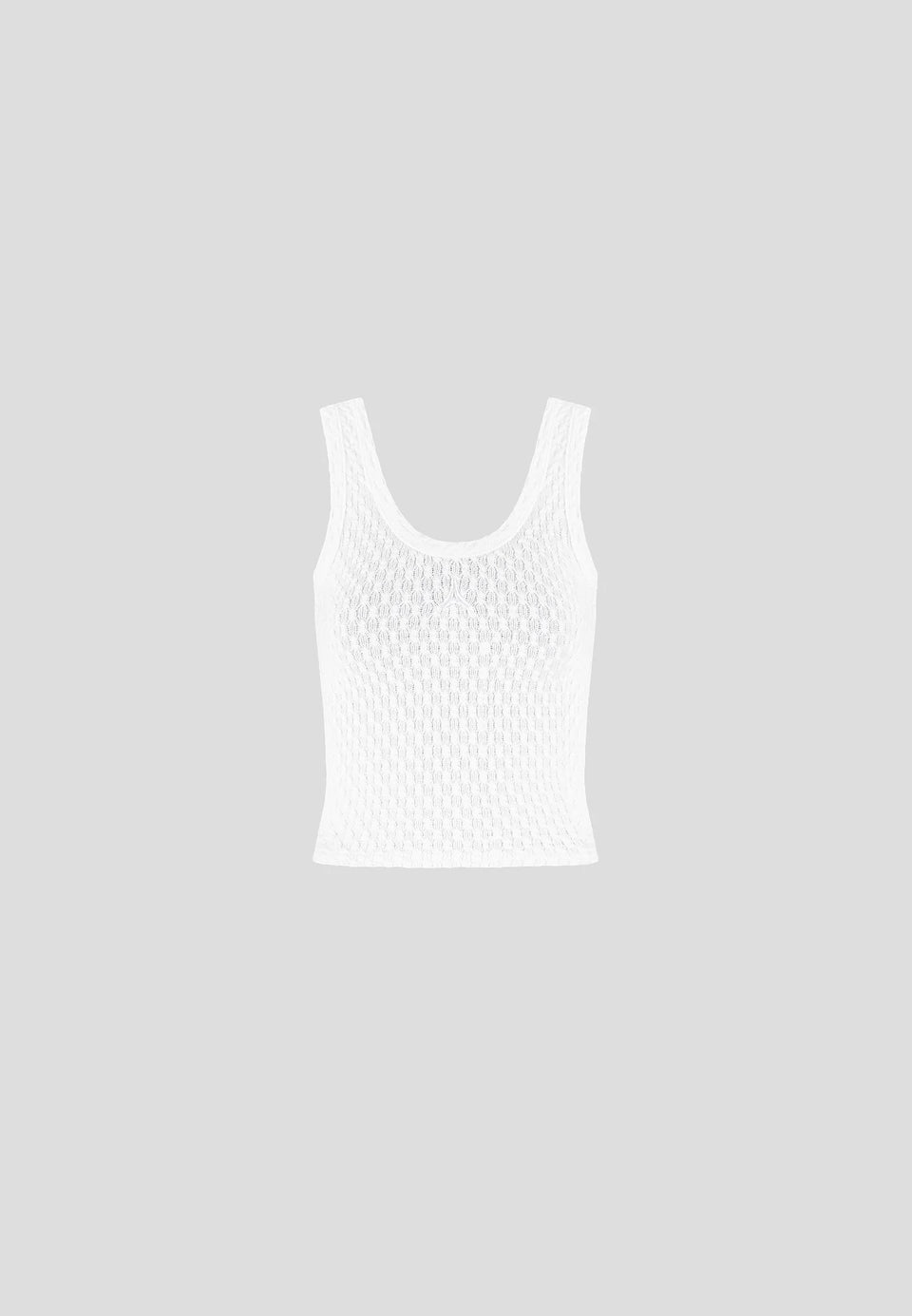 Pearl - Eiffel Knitted Tank Top - White