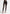 Ribbed Sheer Leggings with Tie - Black