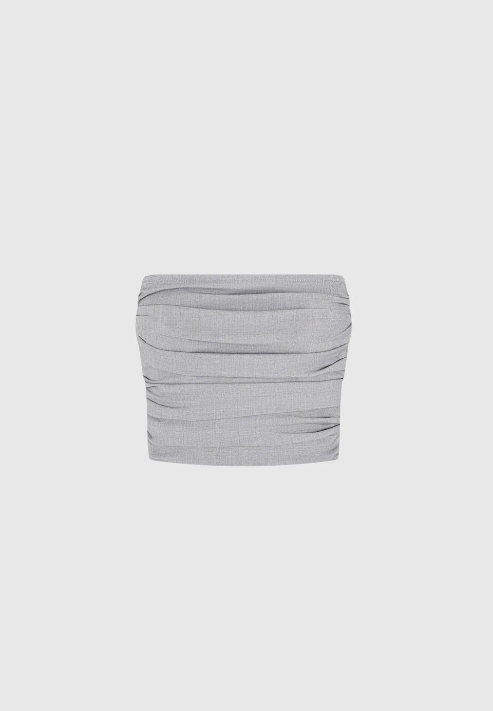 Pleated Bandeau Tailored Corset Top - Grey