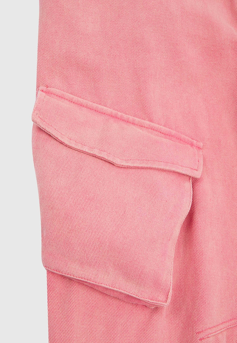 Anne - High Waisted Cargo Pants - Washed Pink