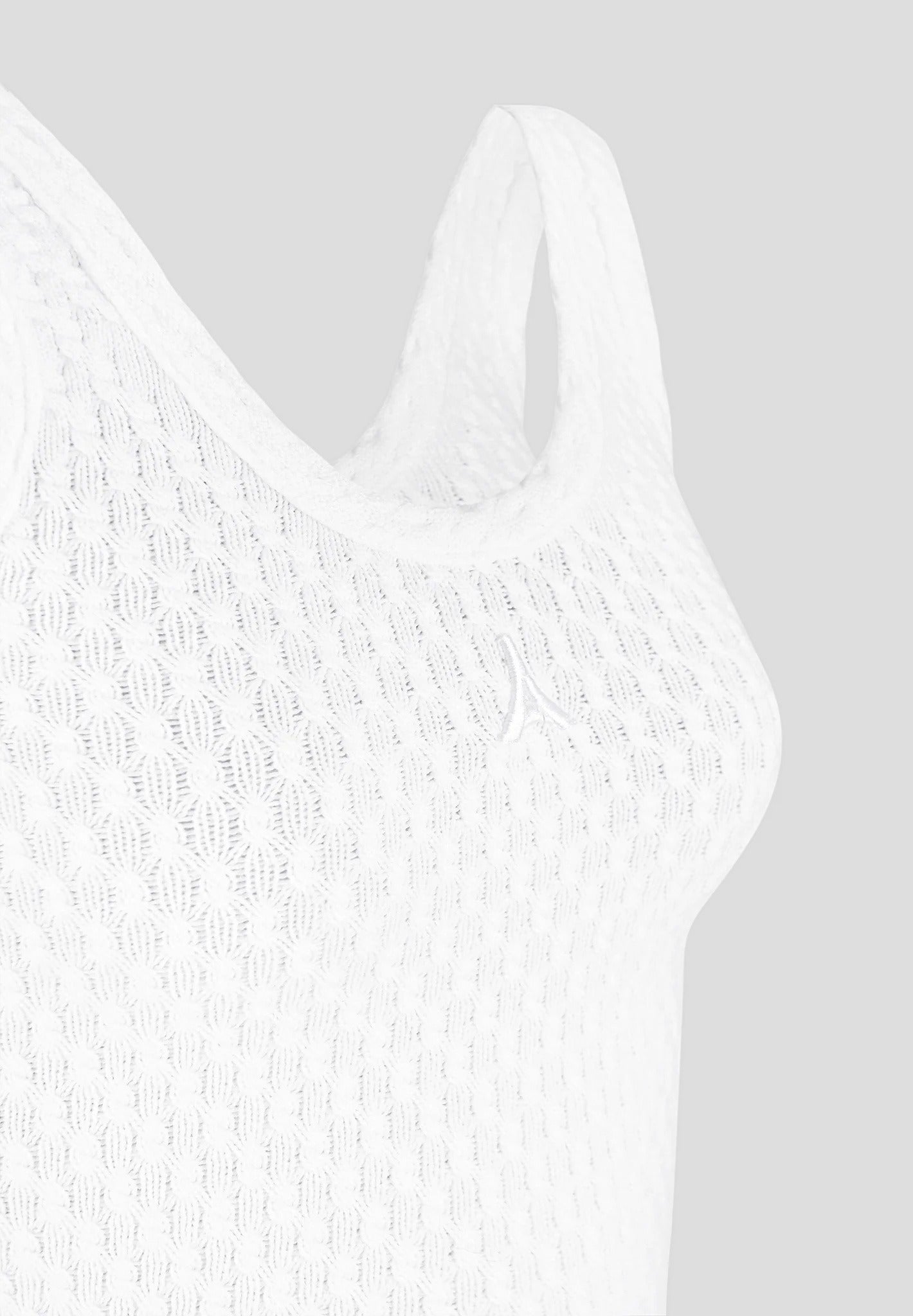 Pearl - Eiffel Knitted Tank Top - White