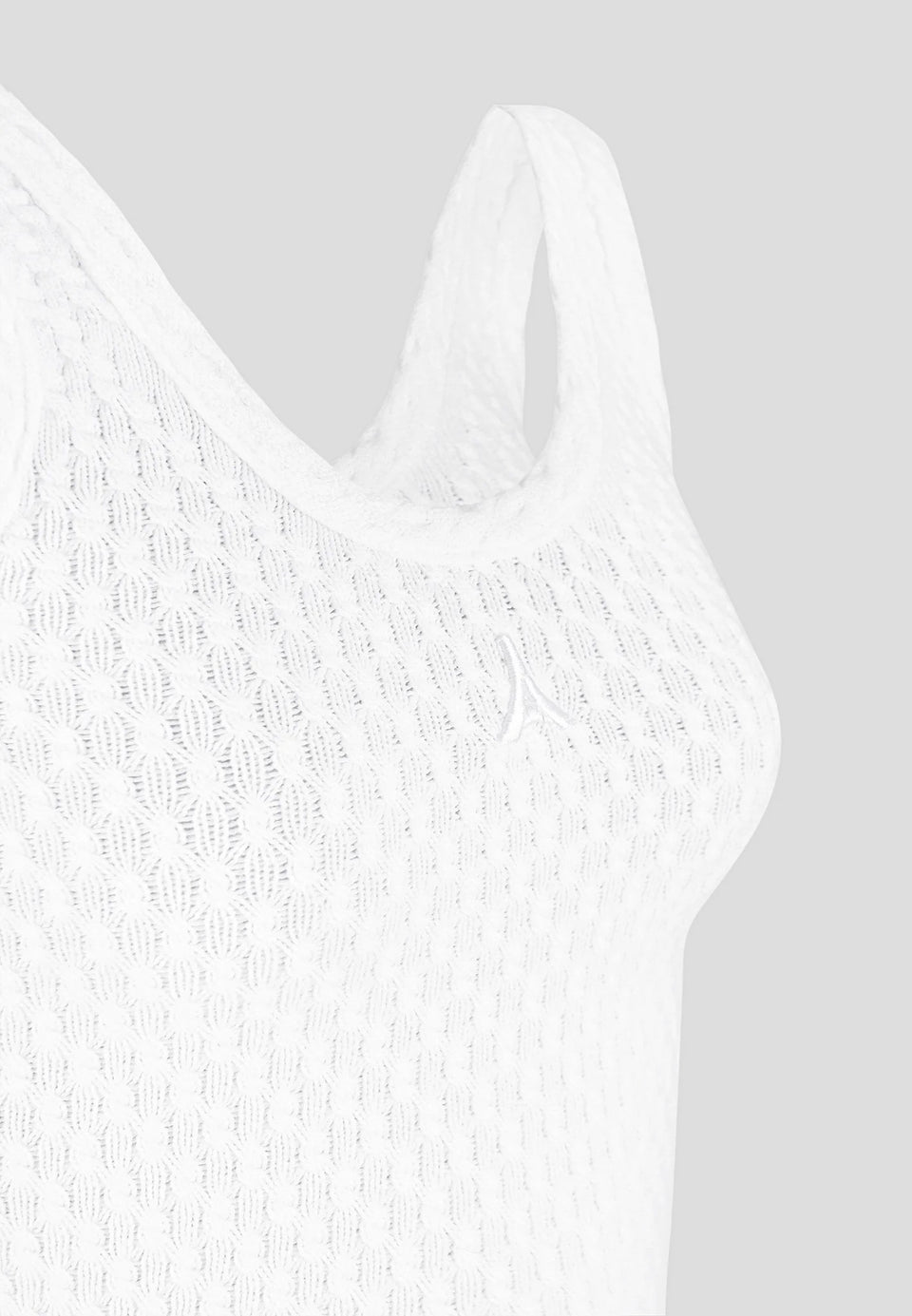 Pearl - Eiffel Knitted Tank Top - White
