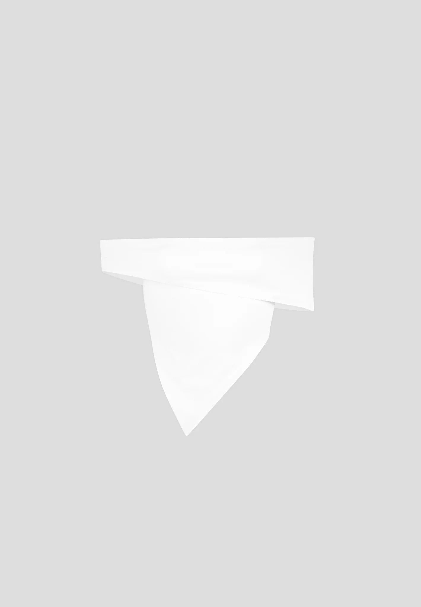 Angled Hem Bardot Top - Off White