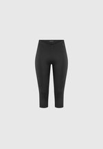 Angled Waist Capri Leggings - Black