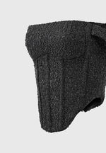 Bonnie - Boucle Bardot Corset Top - Black