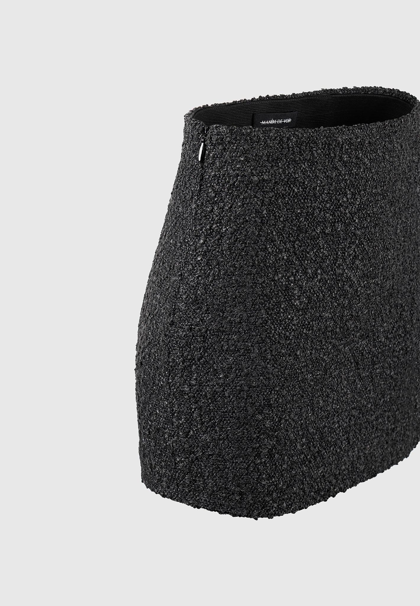 Boucle Mini Skirt - Black