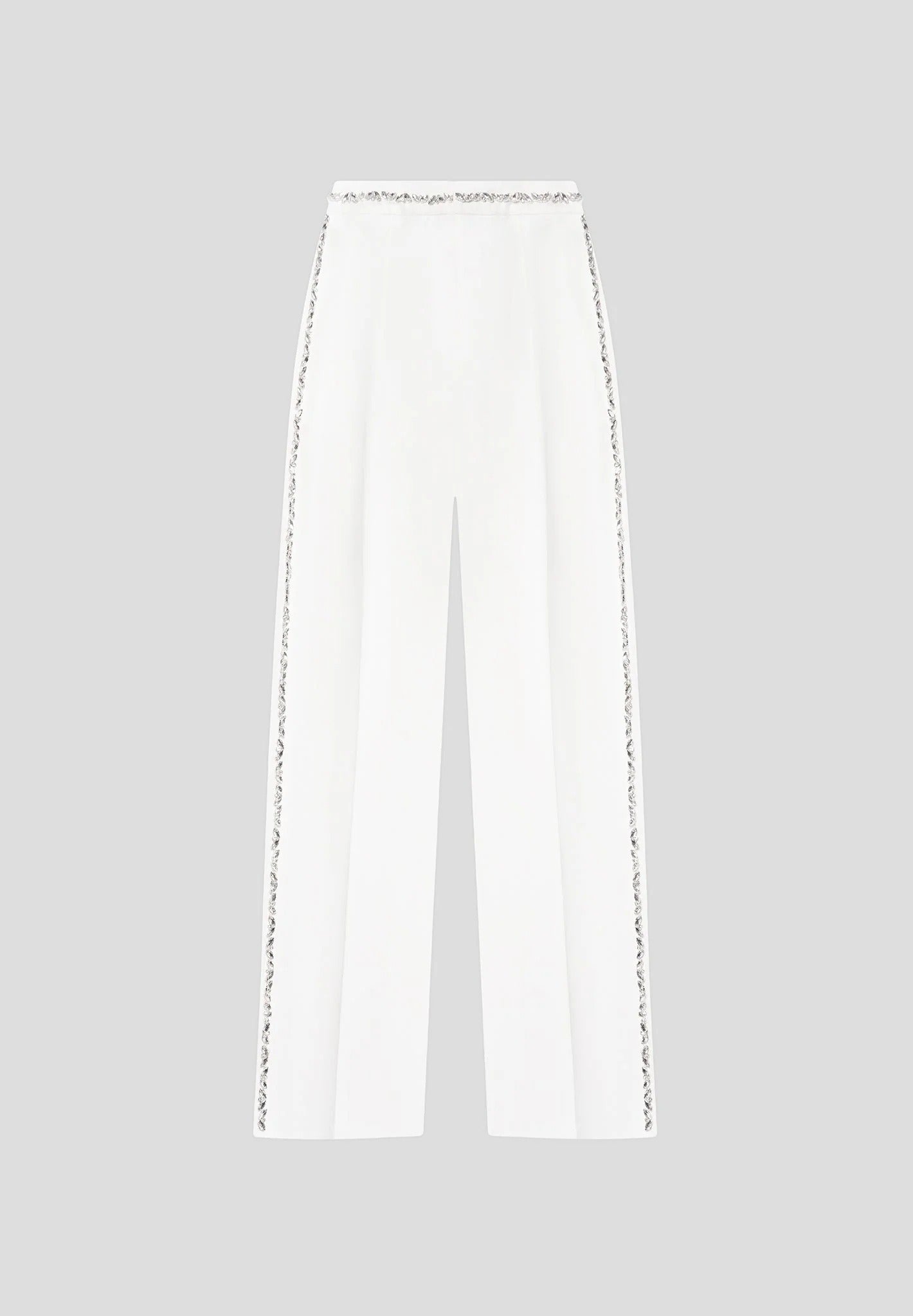 Patricia - Embellished Tailored Trousers - White