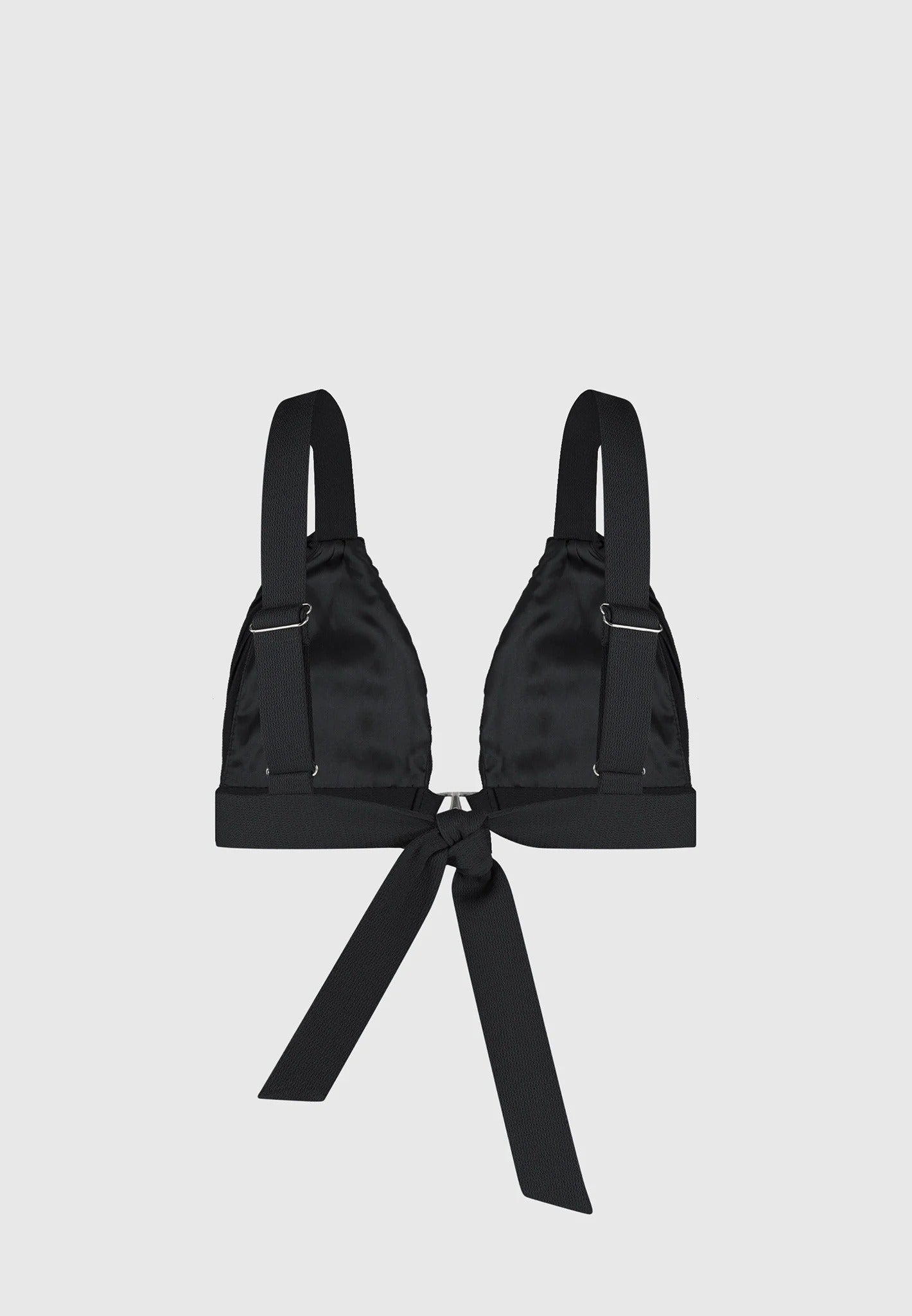 Pleated Eiffel Bralette - Black