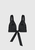 Pleated Eiffel Bralette - Black