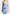 Printed Denim Effect Maxi Dress - Blue