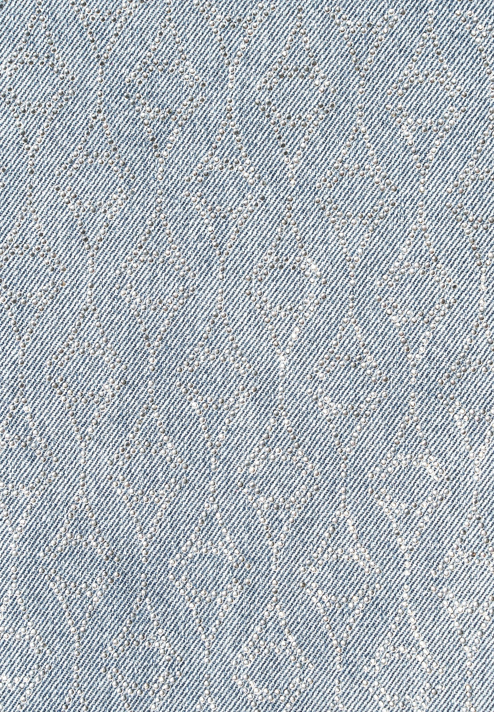 Alma - Rhinestone Eiffel Straight Leg Jeans - Mid Blue