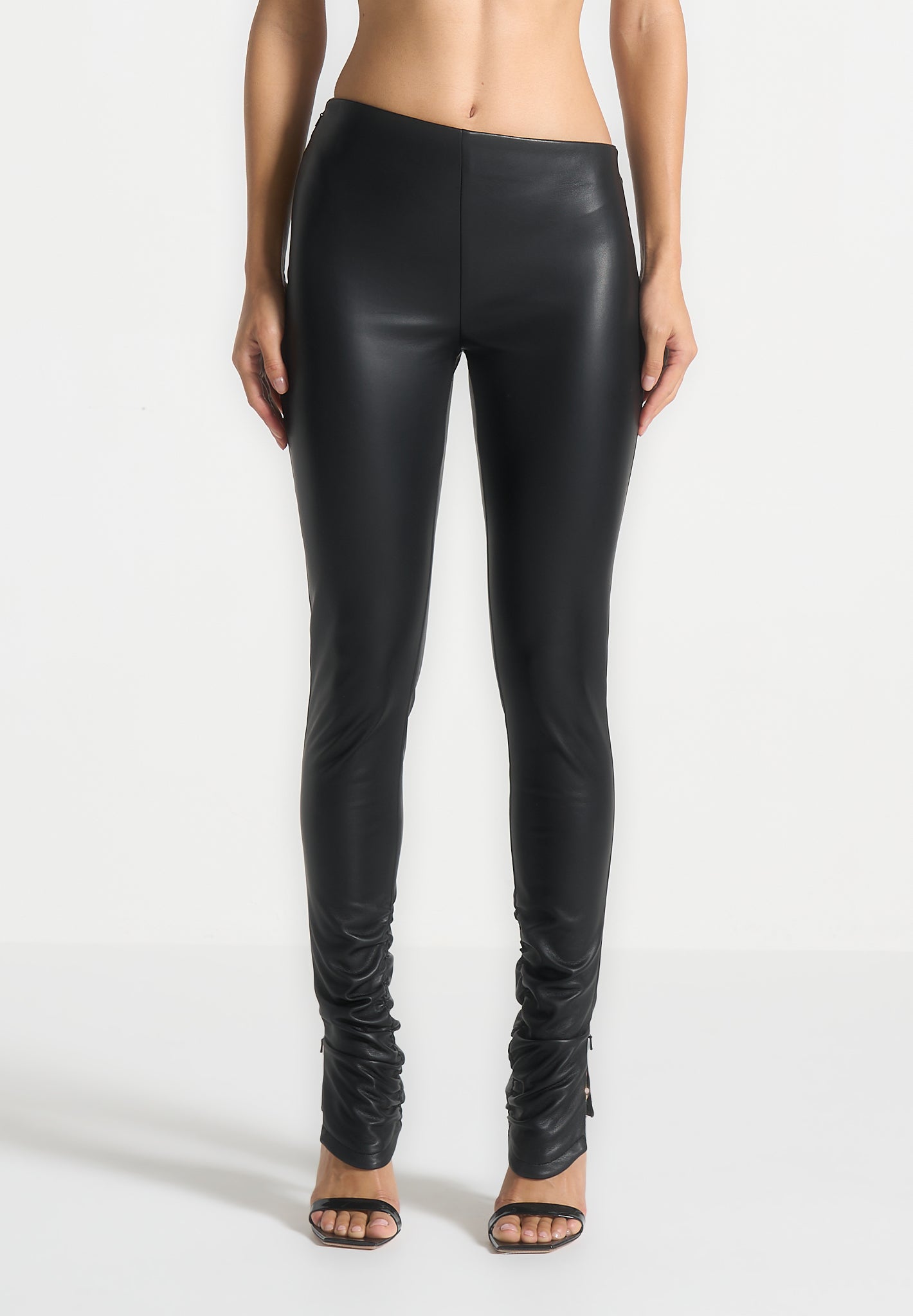 Women s Vegan Leather Leggings Maniere De Voir