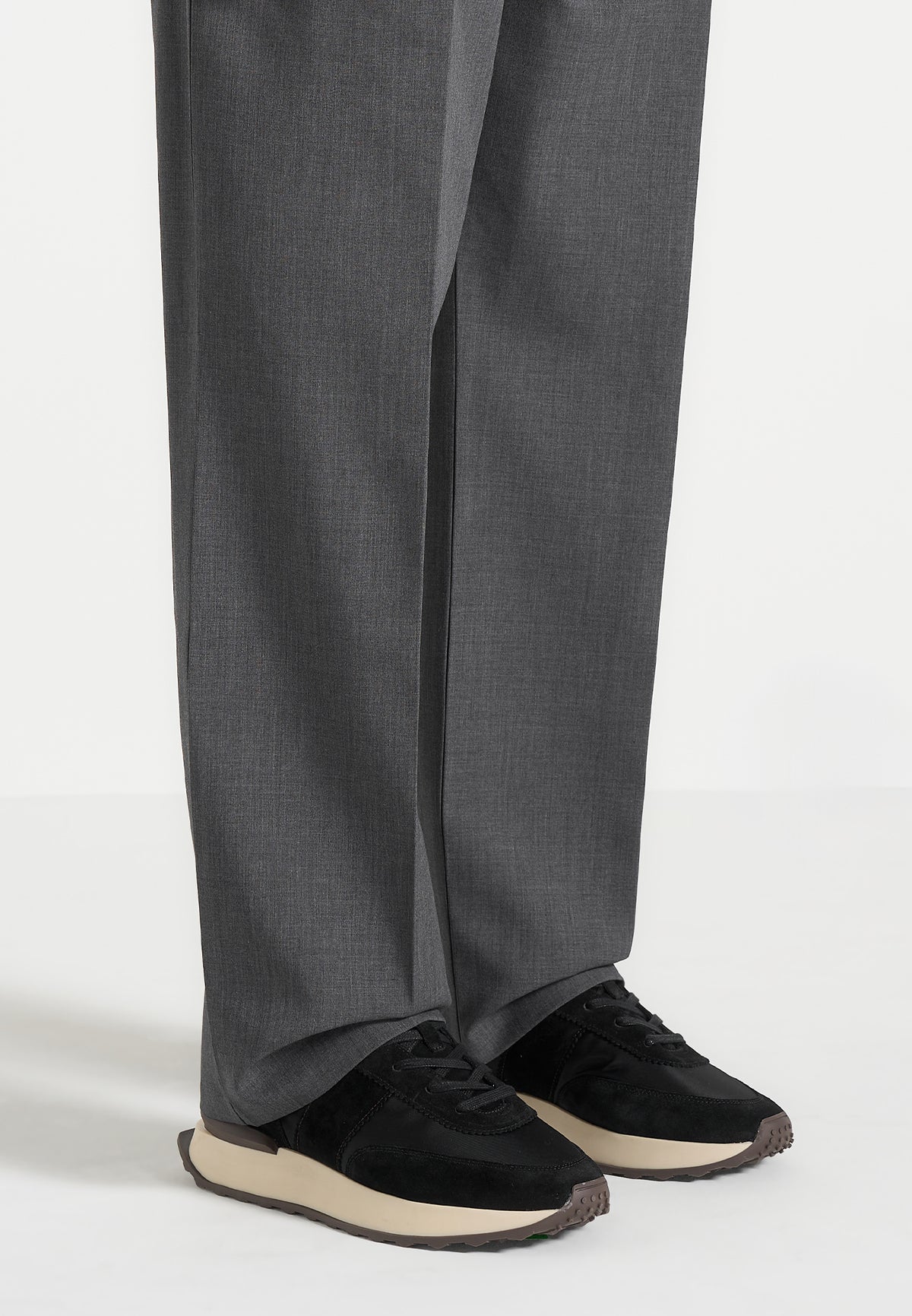 Monaco - Suede and Nylon Runner - Black