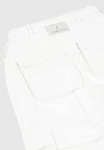 Mid Rise Cargo Pants - White