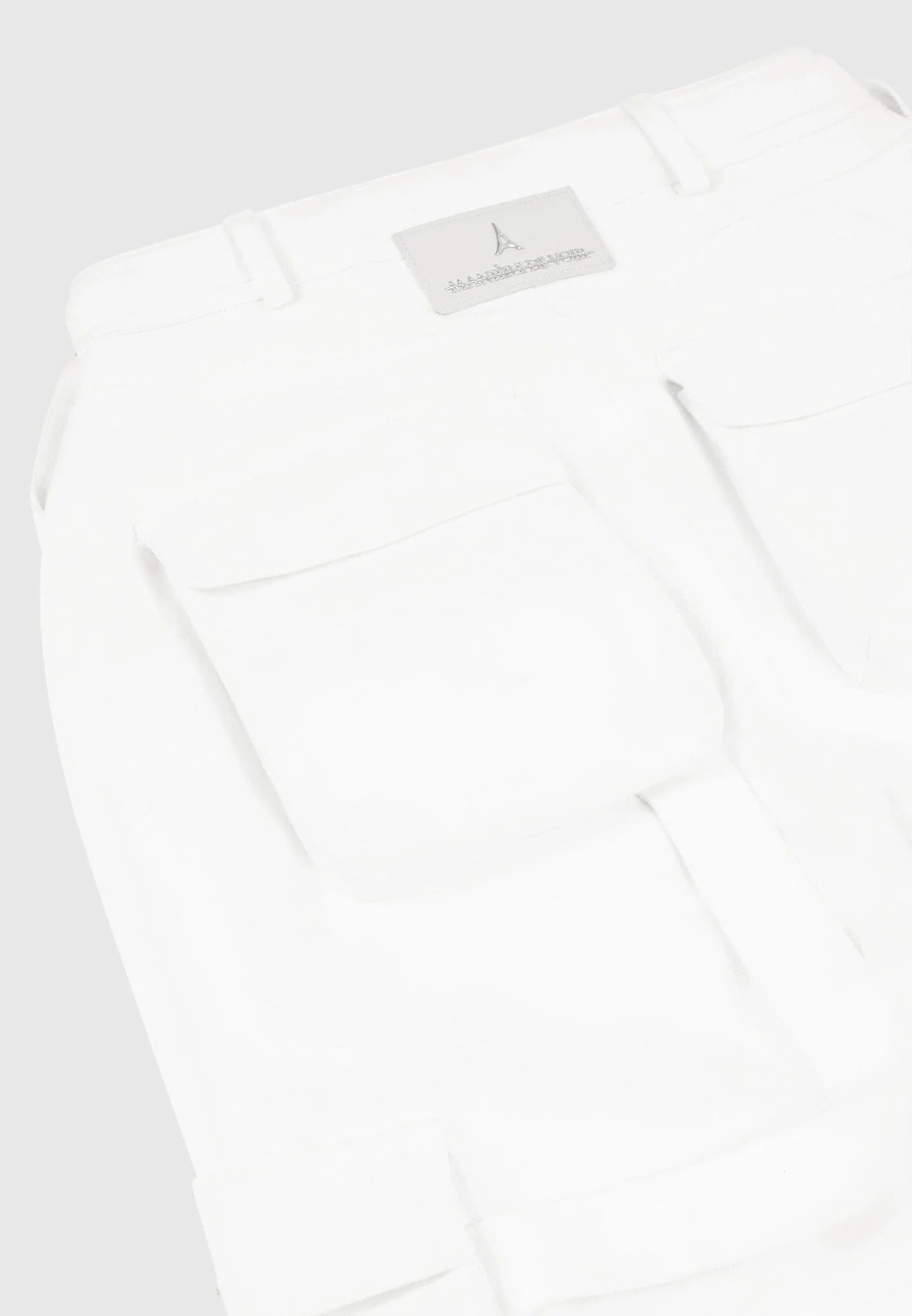 Mid Rise Cargo Pants - White