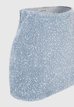 Boucle Denim Mini Skirt - Mid Blue
