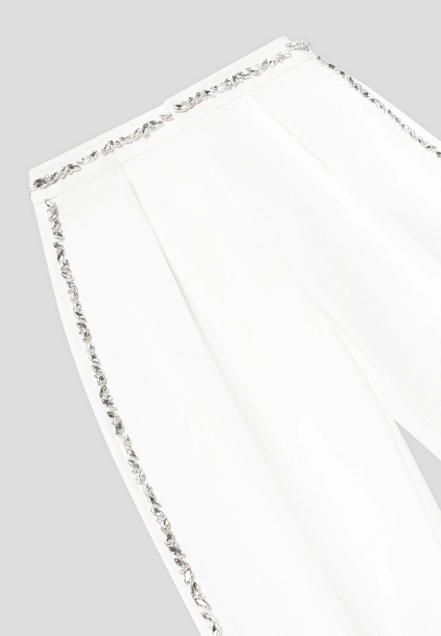 Patricia - Embellished Tailored Trousers - White