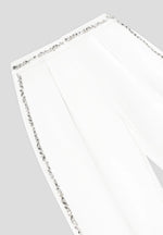 Patricia - Embellished Tailored Trousers - White