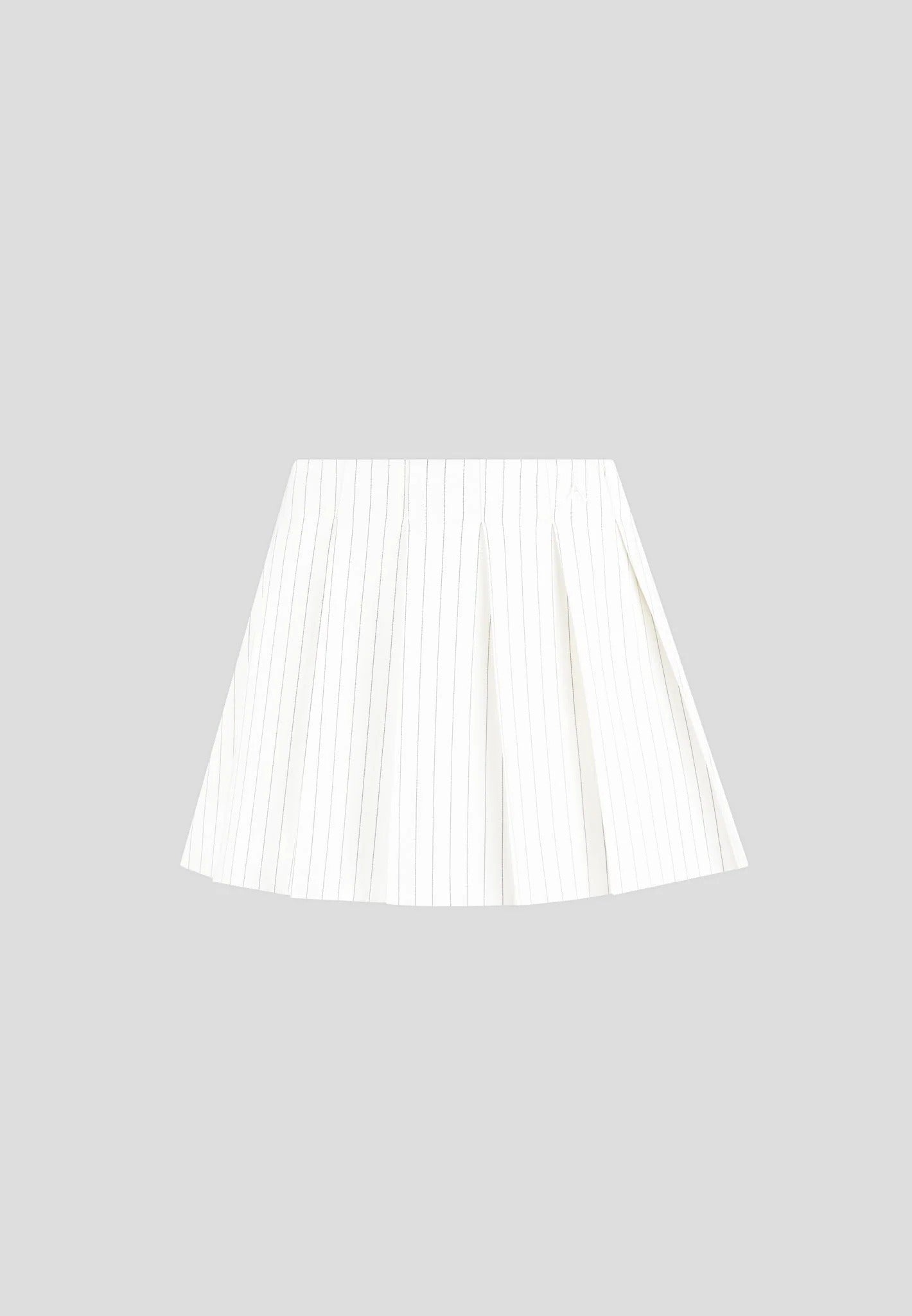 Rina - Pinstripe Pleated Skort - White