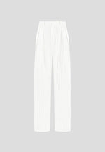 Julie - Pinstripe Twin Pleat Tailored Trousers - White