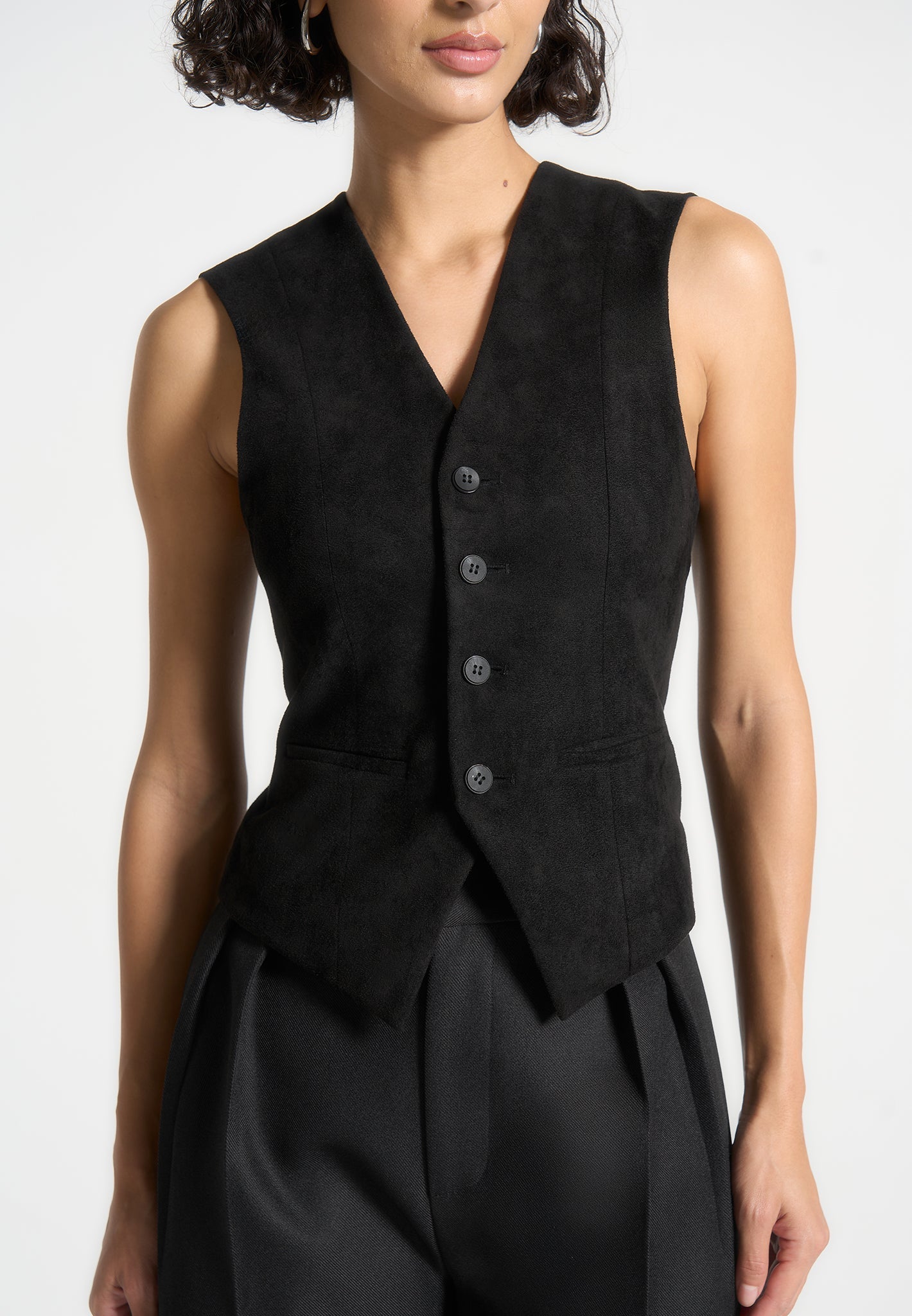 christine-suede-cinch-waistcoat-black