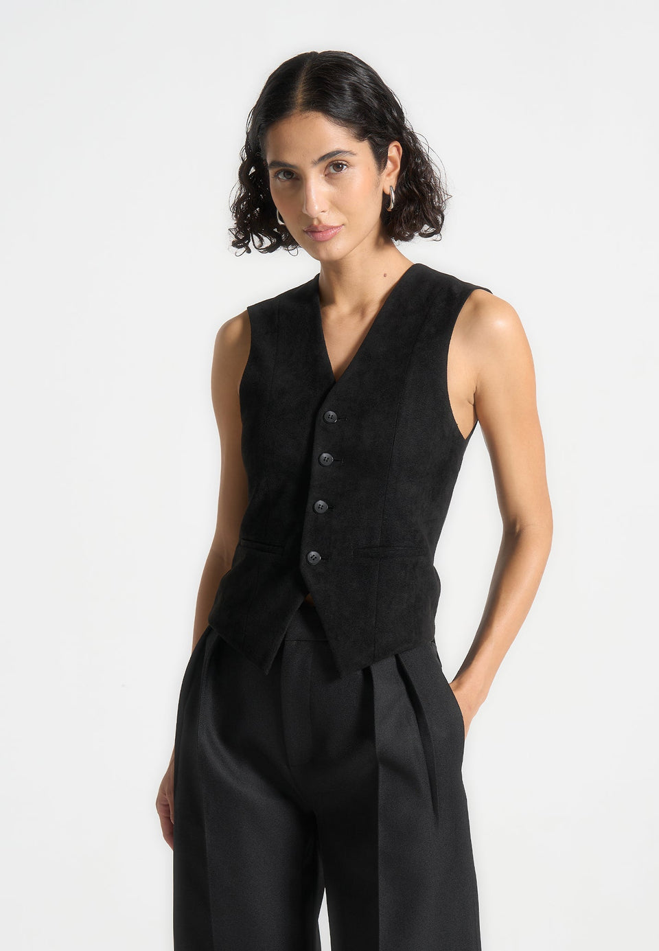 christine-suede-cinch-waistcoat-black