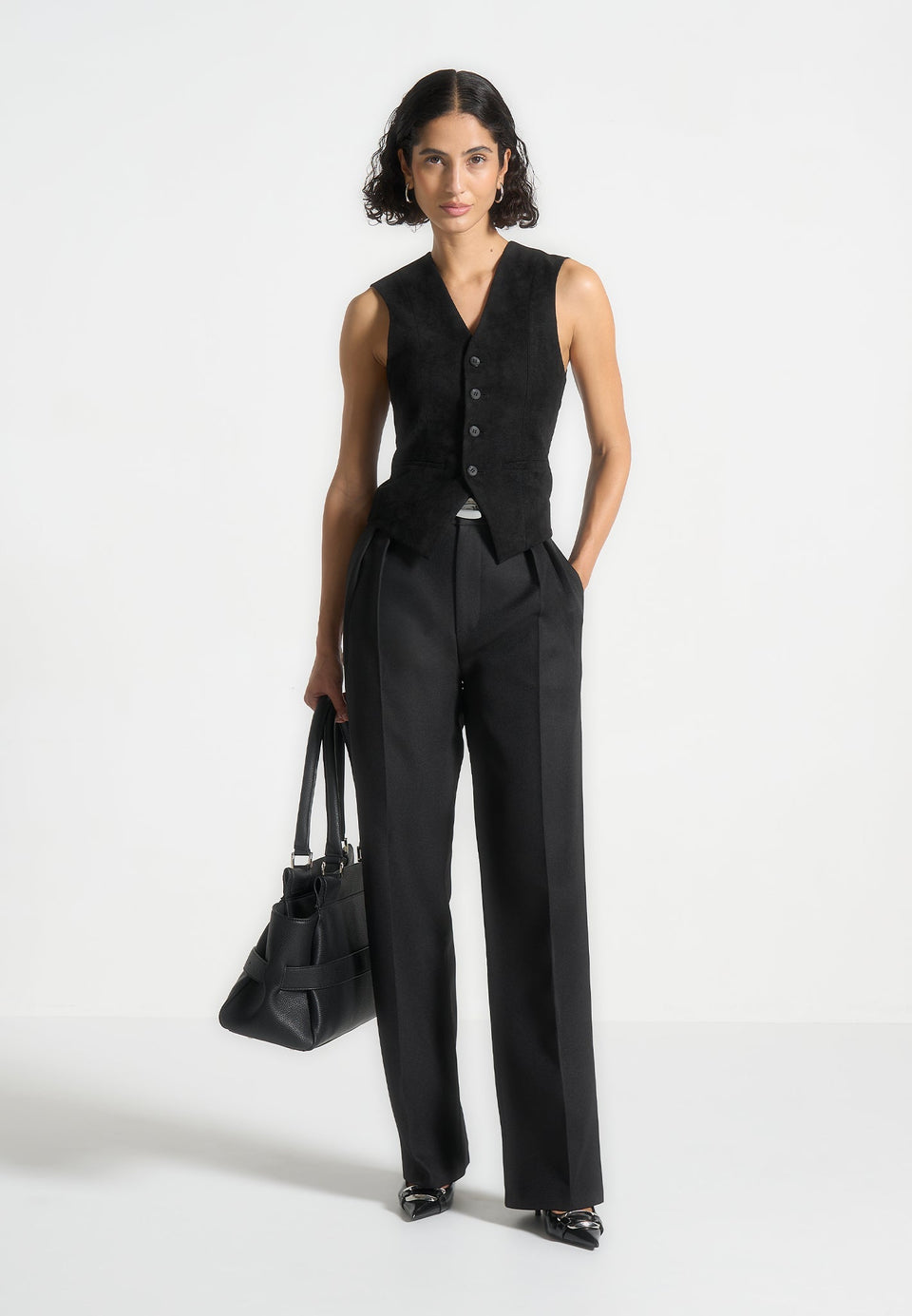 christine-suede-cinch-waistcoat-black