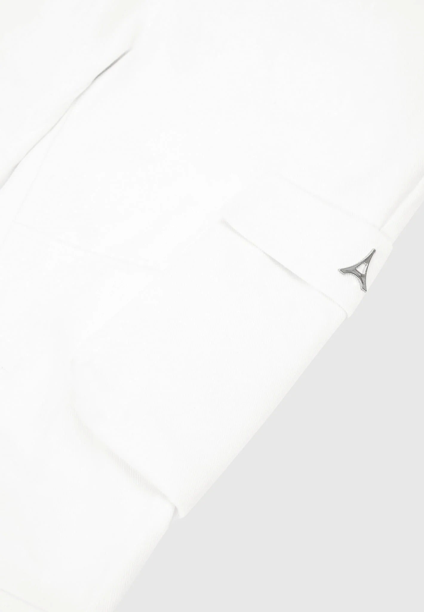 Mid Rise Cargo Pants - White
