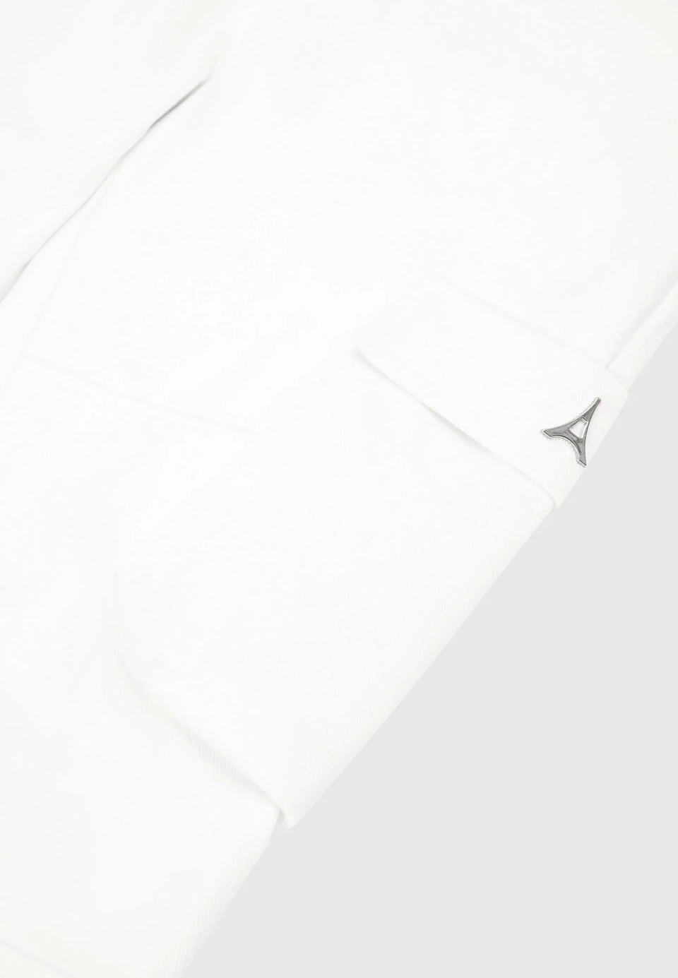 Mid Rise Cargo Pants - White