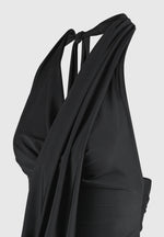 Draped Halterneck Top - Black