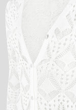 Knit Longline Cover Up Cardigan - Off White