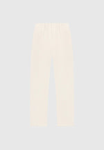 Pleated Mid Rise Straight Leg Jeans - Cream